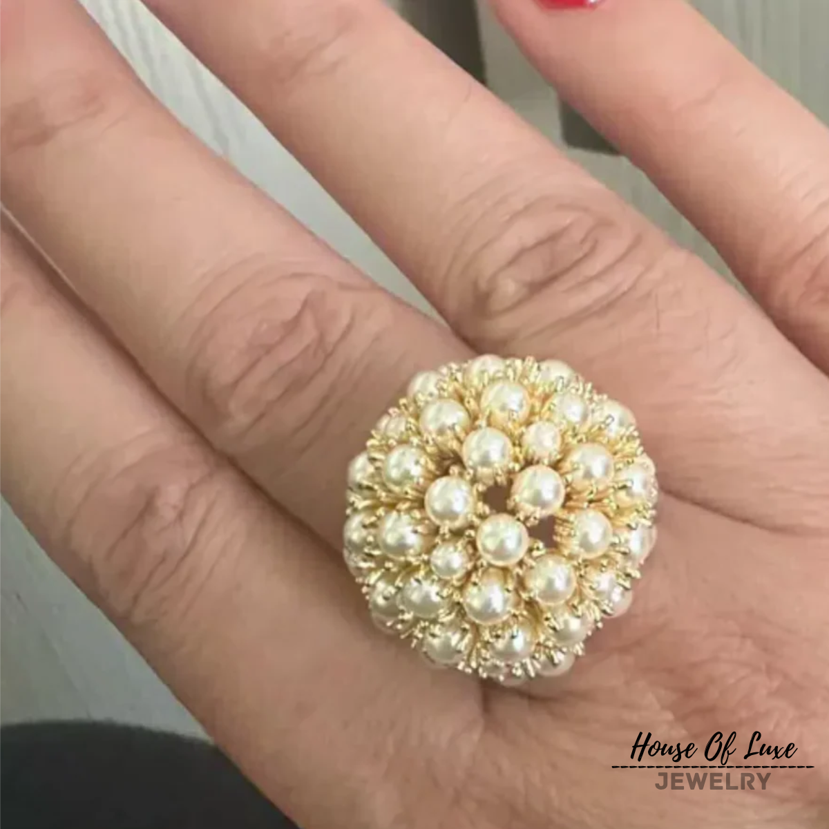 PREMIUM INLAID PEARL RING