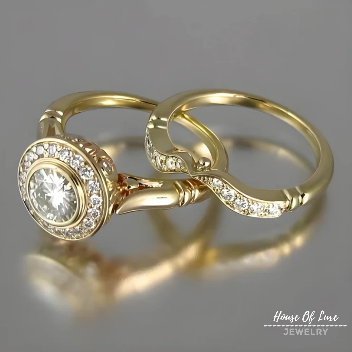 VINTAGE GOLD & ZIRCONIA RING PACK