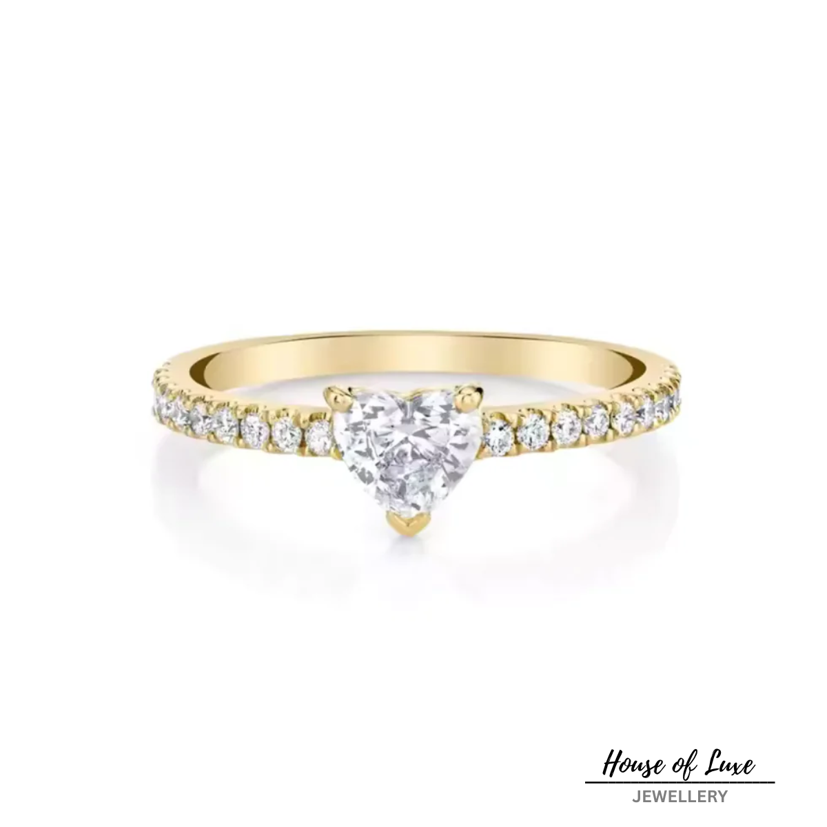 HEART CZ ENGAGEMENT RING