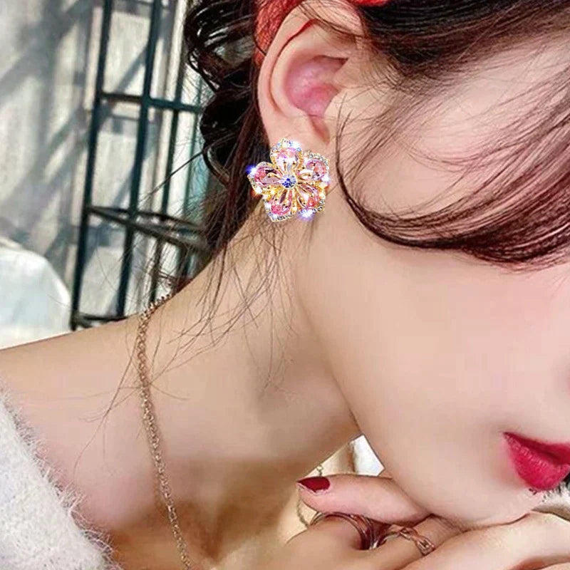 Multicolour Zirconia Earrings in Silver