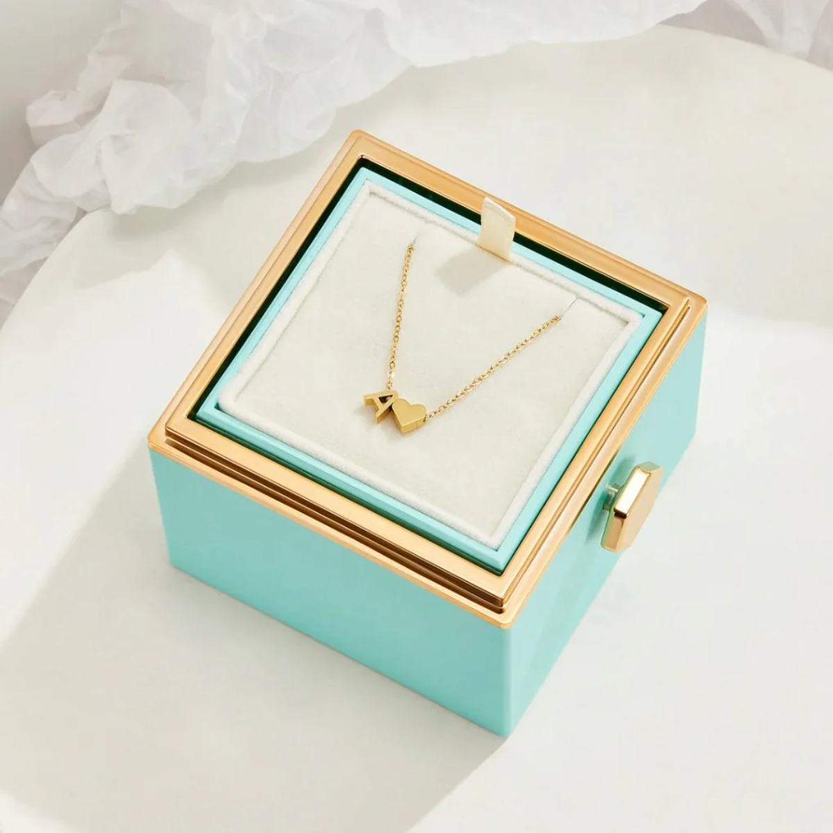 FOREVER LOVE & LETTER GOLD NECKLACE