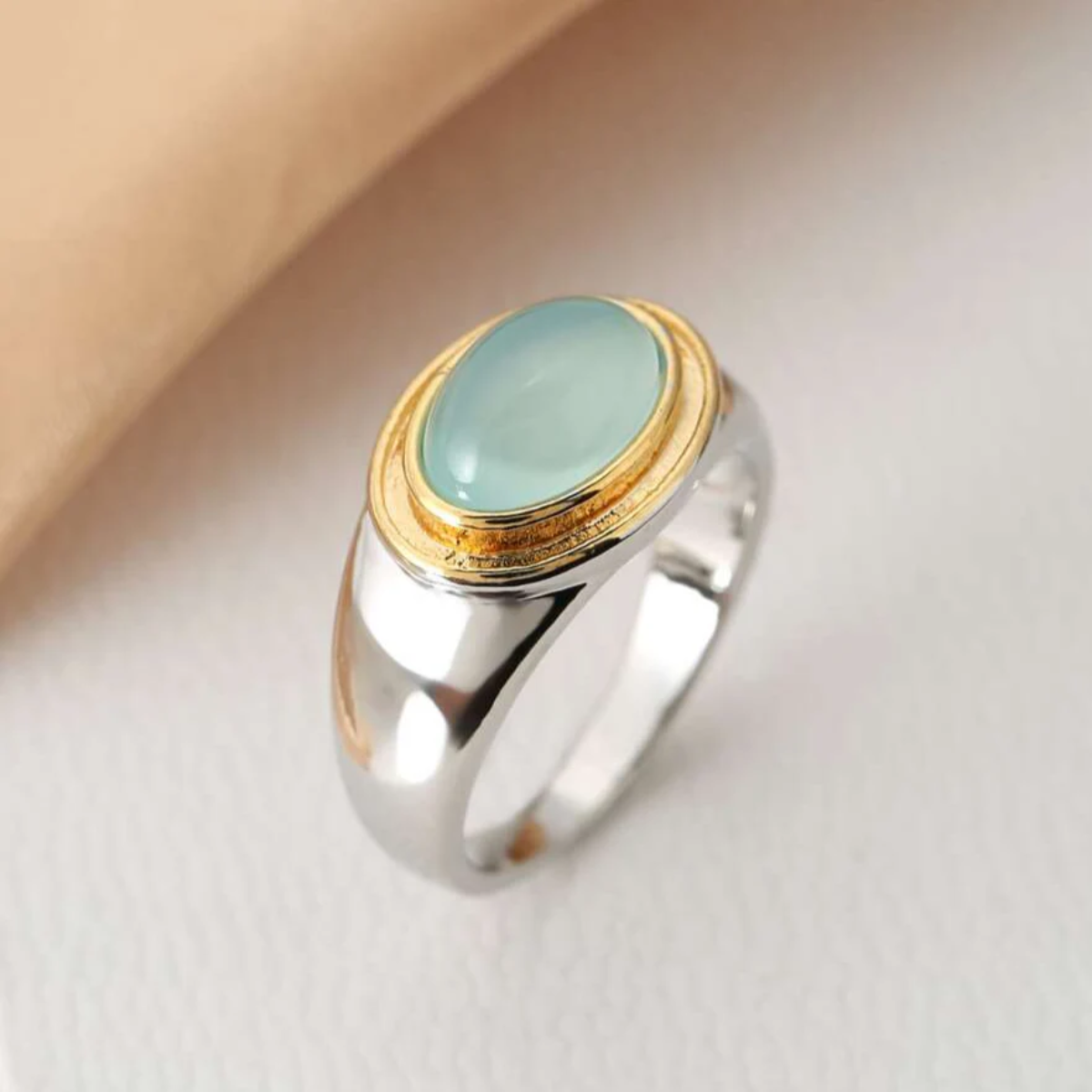 GABI GREEN MOONSTONE RING