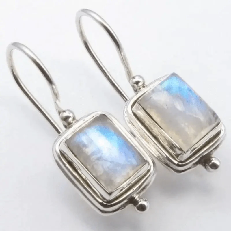 Vintage Earrings with Moonstone