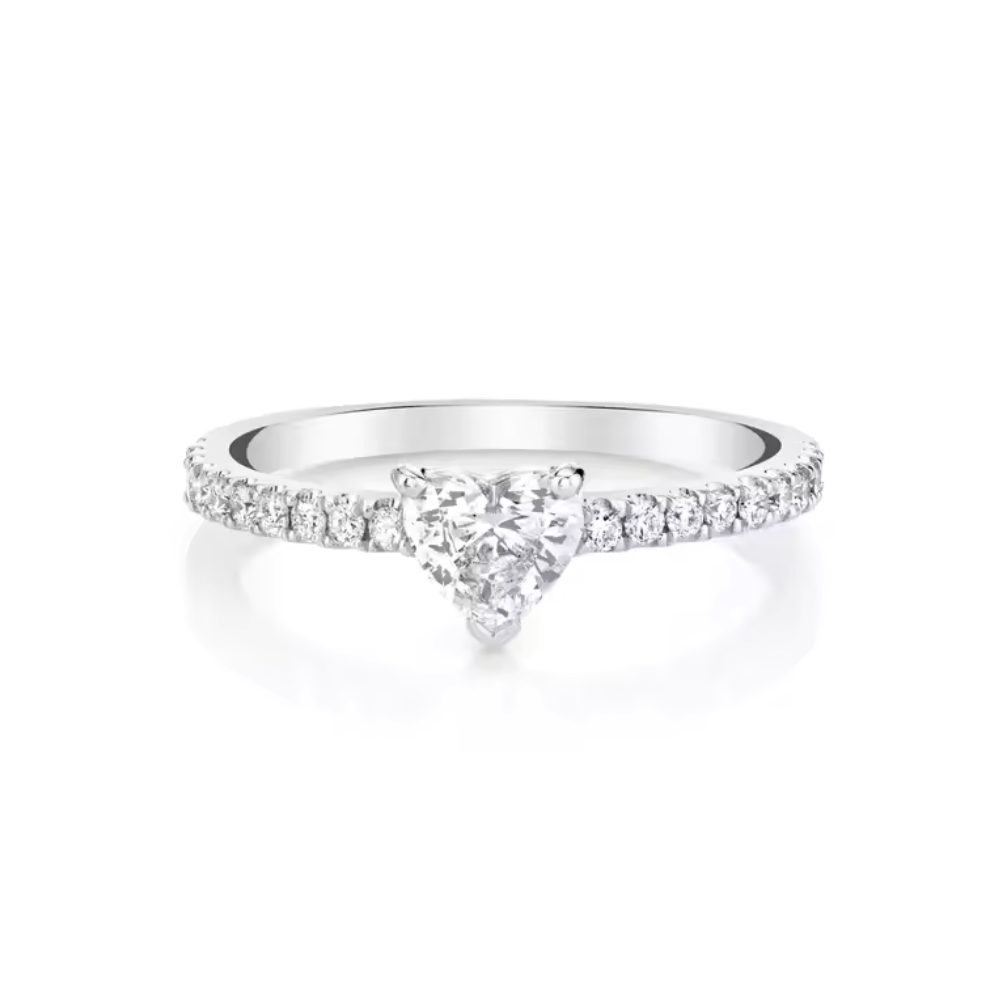 HEART CZ ENGAGEMENT RING