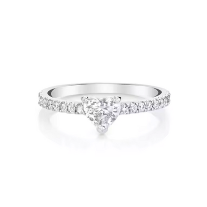 HEART CZ ENGAGEMENT RING