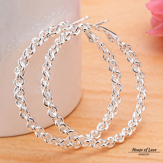 VINTAGE SILVER CHAIN EARRINGS