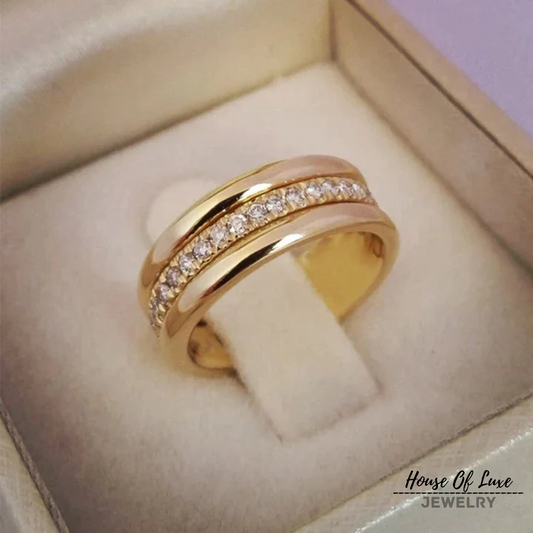 SARAH VINTAGE ZIRCONIAN INLAID RING