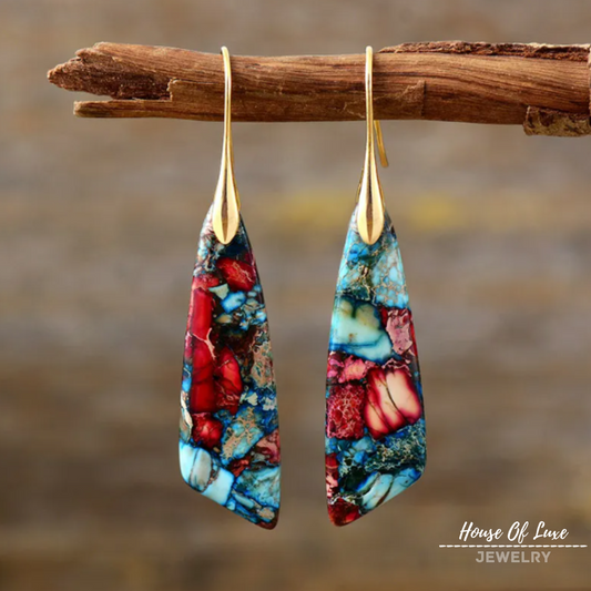 VINTAGE NATURE STONE EARRINGS