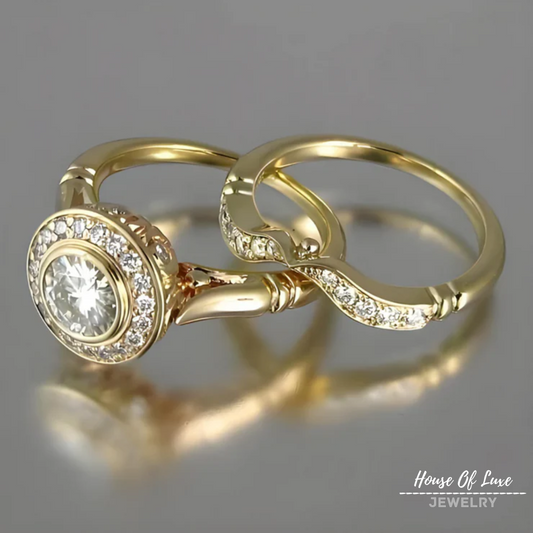 VINTAGE GOLD & ZIRCONIA RING PACK