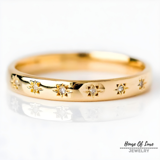 VINTAGE GOLD & ZIRCONIA RING