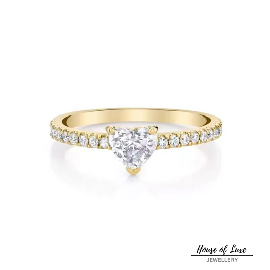 HEART CZ ENGAGEMENT RING