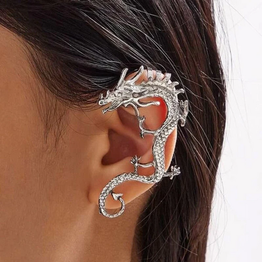 SILVER DRAGON EARRINGS