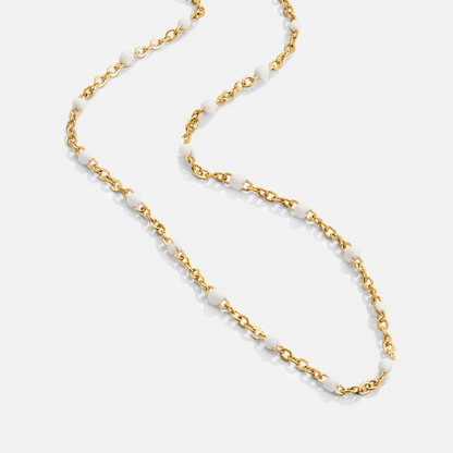 MILA WHITE BEAD NECKLACE