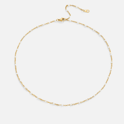 MILA WHITE BEAD NECKLACE