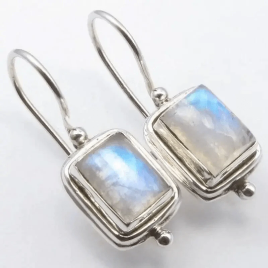 Vintage Earrings with Moonstone